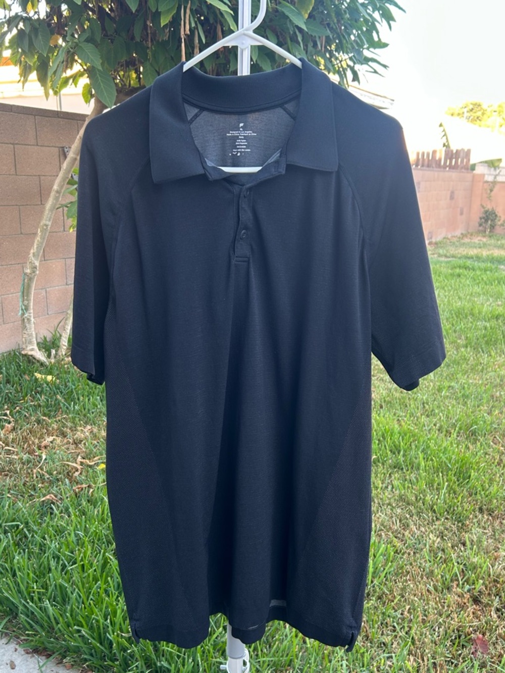 Fabletics Men's Black Performance Polo
